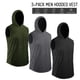 thumbnail image 3 of TFixol Paquete de 3 camisetas sin mangas para hombre con capucha de secado rápido deporte gimnasio entrenamiento Fitness, 3 of 8
