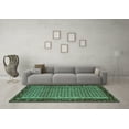 thumbnail image 3 of Ahgly Company Indoor Rectangle Abstract Turquoise Blue Contemporary Area Rugs, 5' x 8', 3 of 4