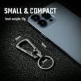 thumbnail image 6 of Key Unity Titanium Carabiner Keychain Clip, Quick Release EDC Key Holder Organizer with Key Ring for Belt Loop, Bag, KM04 Gray, 6 of 12