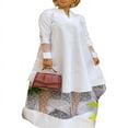 thumbnail image 1 of VONDA Robe Longue de Soirée Élégante pour Femmes à Manches 3/4, Épaules Dénudées, en Dentelle Patchwork, 1 of 9