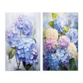 thumbnail image 2 of Designart "Blue violet Hydrangea Eternal Blooms II" Hydrangea Wall Art Set Of 2 - Blue Floral Canvas Set For Living Room Decor, 2 of 6