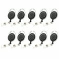 thumbnail image 1 of Muka Carabiner Badge Holder Reels With Back Splint and Key Ring-TransparentBlack-50Pcs, 1 of 8