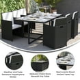 thumbnail image 3 of Flash Furniture Peregrine 7-Piece Outdoor Patio Dining Set, Black/Gray, 3 of 11
