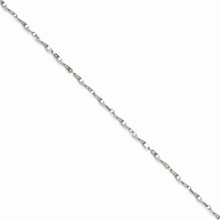 - Stainless Steel Polished Fancy Link Spiral Chain Length 22