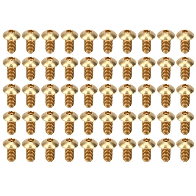 Tornillos con cabeza hexagonal, 50 piezas Tornillos con cabeza hexagonal Tornillos de cobre puro Tornillos con cabeza semicircular Tecnología avanzada Jadeshay A