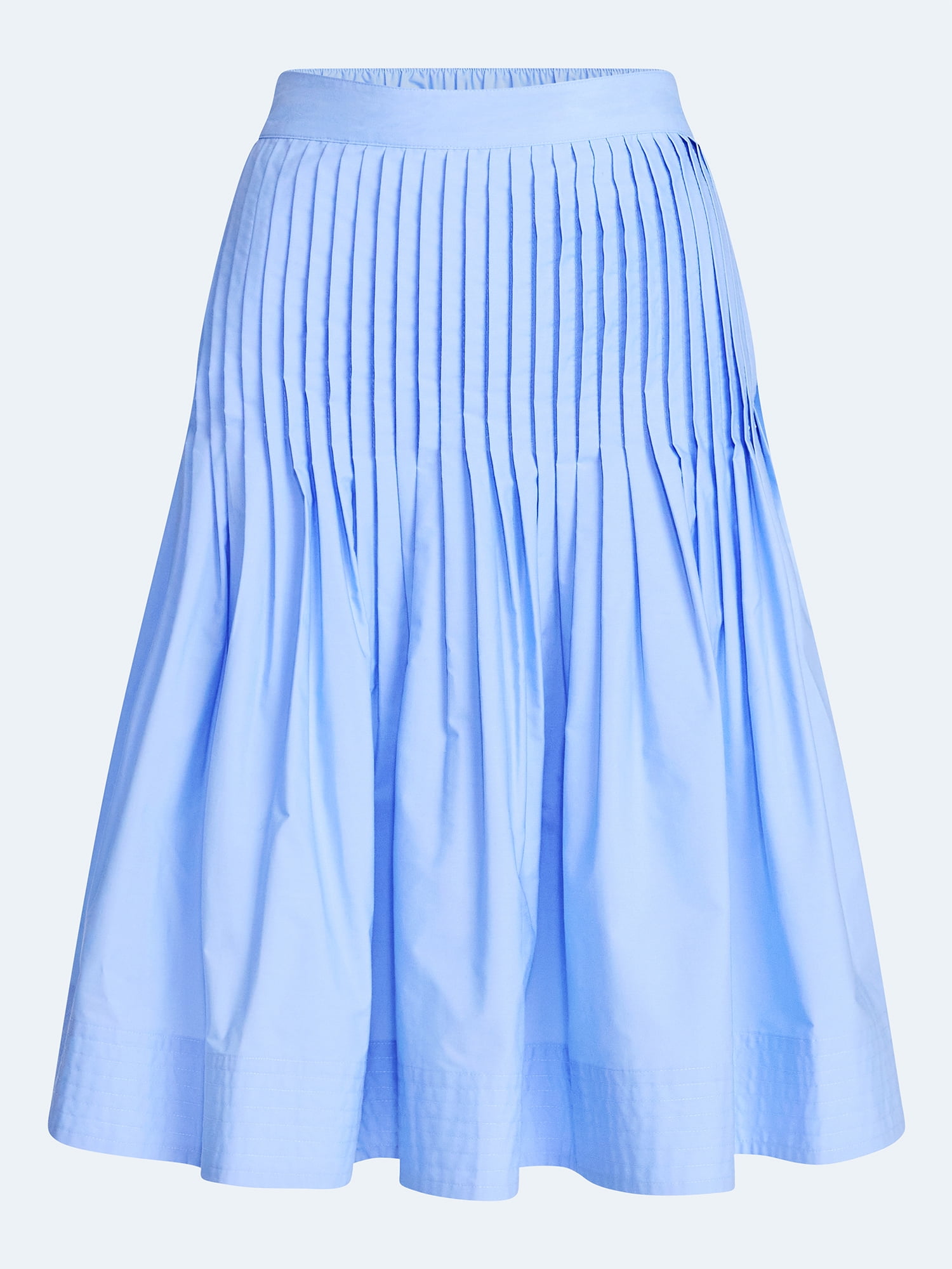 Free Assembly Women's Pintuck Knee Length Skirt, Sizes XS-XXL