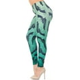thumbnail image 5 of Creamy Soft Leggings Premium Women's Ombre Green Guns Extra Plus, High Rise, Stretchy, Comfortable, 3X-5X Leggings - by USA Fashion™, 5 of 7