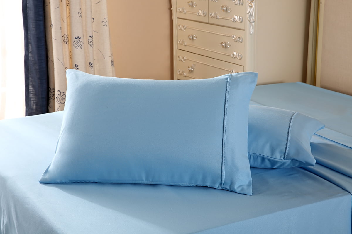 1800 Series Double Brushed Microfiber Collection 2PC King Light Blue