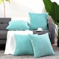 thumbnail image 2 of Unique Bargains 4-pcs Decoratiove Throw Cushion Pillow Covers Light Blue 20"x20", 2 of 8
