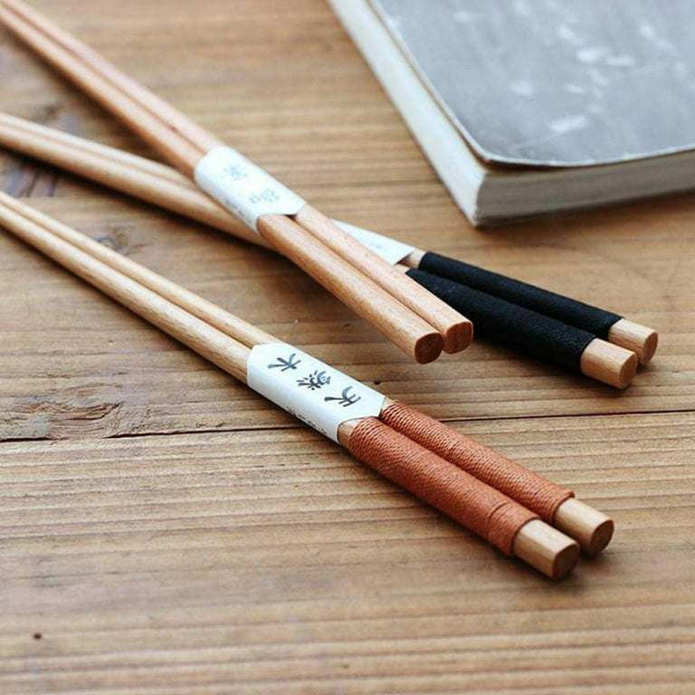 1 Pair Handmade Bamboo Japanese Natural Wood Chopsticks Sushi Food Wooden  Chop sticks