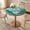 Emerald Green, variant on Aukfa 31.5" Round Sintered Stone Dining Table for 2-4, Kitchen Table Tulip Table with Rose Gold Pedestal Base for Bistro Small Apartment,Emerald Green