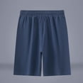 thumbnail image 4 of pstuiky Pantalones cortos para hombre, Pantalones cortos transpirables de color liso para hombre, informales, para vacaciones, con bolsillos Pantalones cortos cargo, 4 of 4