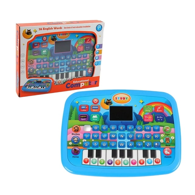 TIELUTT Kids Learning Tablet Toddler Tablet with LED Screen Teach Alphabet Numbers Learning for Circuit Board for Kids Jr Kid Play Color Cubes Kid Animals Games for Toddlers 4 Years Girls