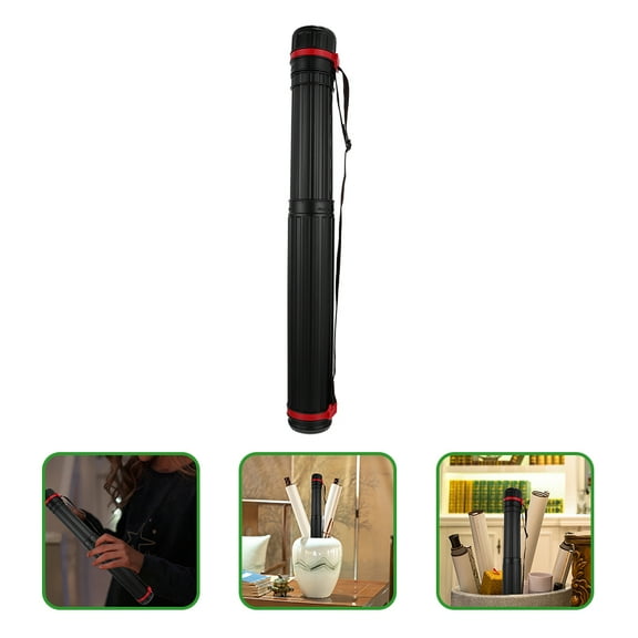 HAKIDZEL Extendable Poster Tube Black 1Set 24.76x3.14x3.14in