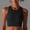 Black, variant on Aloohaidyvio Cropped Tank Tops for Women High Neck Racerback Tanks Sleeveless Casual Workout Crop Top