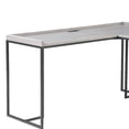 thumbnail image 3 of Magnus Wood L-Shaped Computer Desk with USB Ports, Gray, 3 of 5