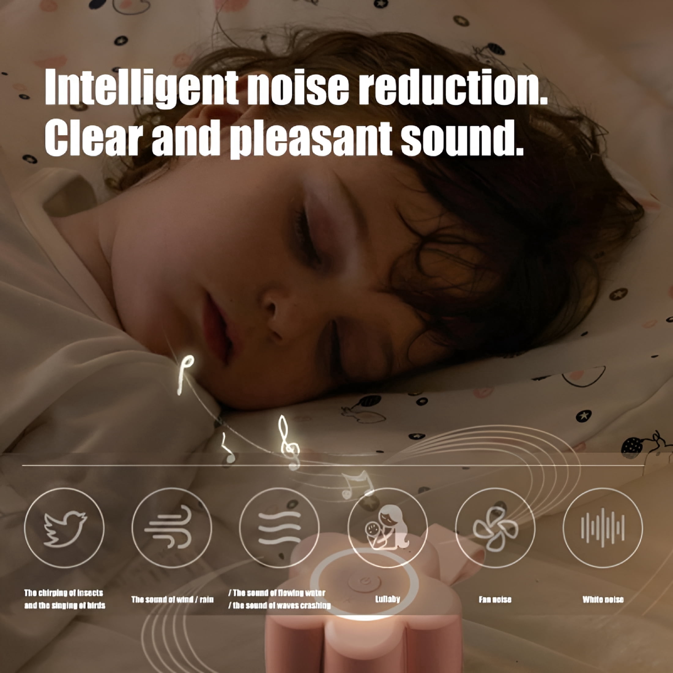 XIRQI 2026 New Portable Baby Sound Device White Noise Timers Sleep Aid Travel Soothers Stroller Clip Baby Sound Machine for Sleeping