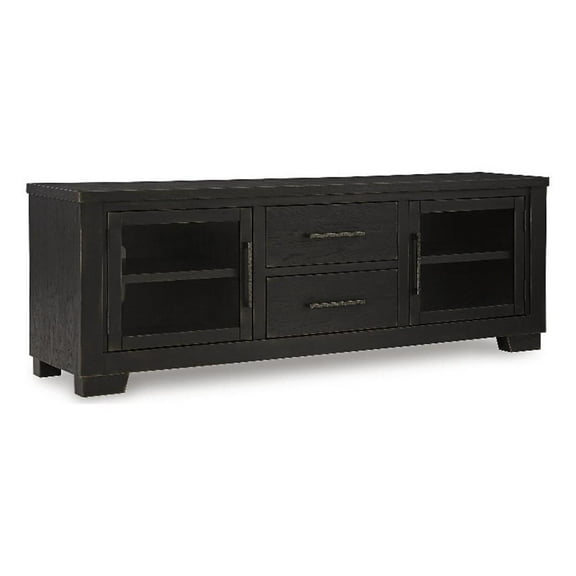 Bowery Hill Contemporary Black 80" TV Stand for TVs up to 91"