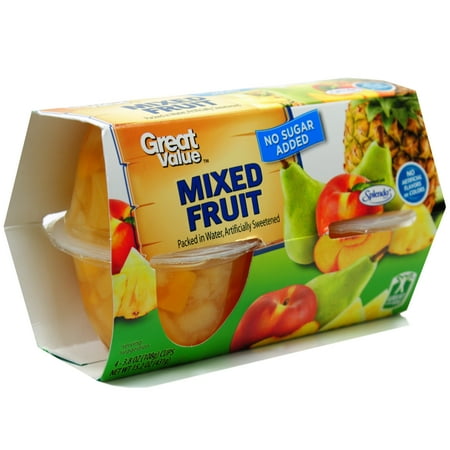 Pineapple Pear - (3 Pack) Great Value No Sugar Added Mixed Fruit, 15.2 Oz