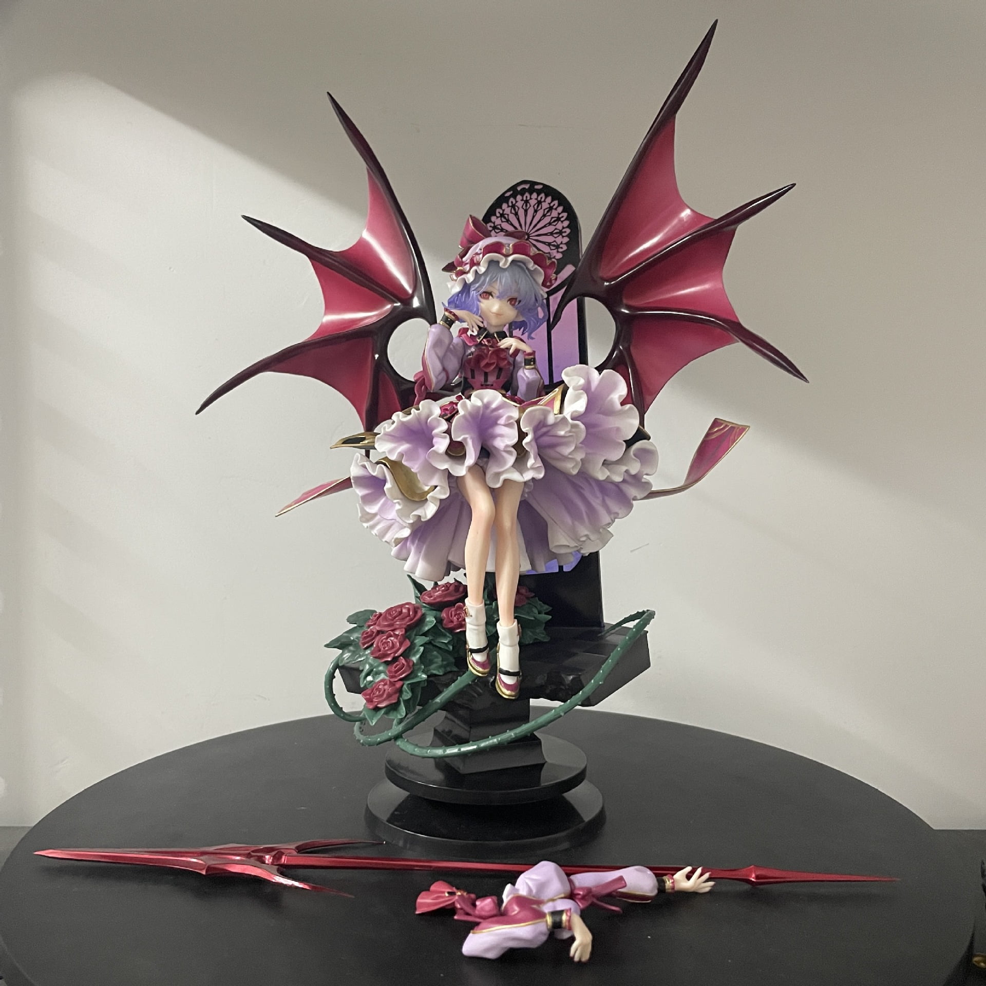 New Touhou Project Remilia Scarlet (Sitting Ver) Character Anime Model Statue Action Figures Desktop Ornament Popular Decorations Fan Souvenirs Creative Gift Collectable