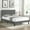 Gray, variant on Upholstered Full Size Headboard Bed Frame, Mattress Foundation With Strong Wood Slats, Gray, No Box Spring Required, Easy Assembly, 500 Lbs Max Weight Bearing Restraint Limit Modern And Foundation,