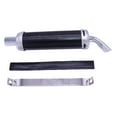 thumbnail image 2 of Silenciador de escape para motocicleta de 32 mm y 1,25 pulgadas, compatible con Honda Negro, 2 of 8
