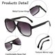 thumbnail image 3 of Retro Polarised Sunglasses for Women Men Oversized Vintage 70s Pilot Sunglasses Large Frame Classic Double Bridge Retro Glasses Anti UV400, 3 of 5