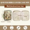 thumbnail image 4 of TSOVTHRID Rabbit Flower Easter Egg Print Bible Carrying Case for Christian, Easter Bible Cover with Portable Handle, Protective Green Quilted Church Bags for Bibles and Books, 4 of 7