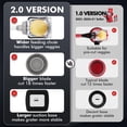 thumbnail image 2 of Rallador rotatorio de queso Geedel con 4 cuchillas para verduras, 2 of 9