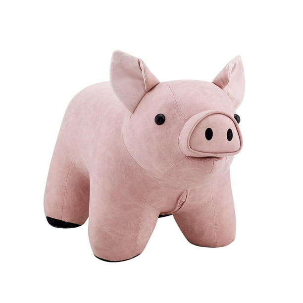 Art Leon Animal Ottoman Faux Leather Pink Art Leon Animal Ottoman Faux Leather Pink