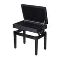 thumbnail image 3 of Bison Prosound (TM) Banc de Piano Noir à Hauteur Réglable, Clavier Rembourré en PU, Siège de Rangement, Capacité de Poids 264 Lb, 3 of 7