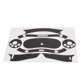 thumbnail image 5 of Pegatina de piel para gafas VR, pegatinas profesionales para auriculares VR resistentes a los arañazos y al polvo, de PVC, para PICO 4 VR, grano de carbono, color negro, 5 of 5