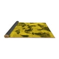 thumbnail image 2 of Ahgly Company Indoor Round Abstract Yellow Modern Area Rugs, 7' Round, 2 of 4