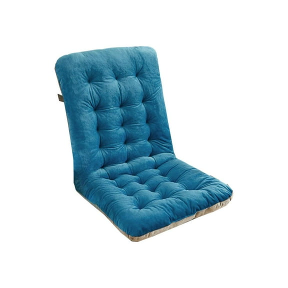 HOARBOEG 17.72x13.78in Rocking Chair Cushion - Fabric, High-Density Sponge, Durable Comfort Non-Slip Bottom Tufted Seat Pads with Ties, ︱Blue
