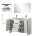 thumbnail image 4 of 48" X 20" White Bathroom Vanity With Quartz Top, Rose Gold Faucet And 43" Mirror - 20", Faucet, Chic, 4 of 5