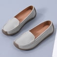 thumbnail image 4 of Penny Loafers for Women Thick Soft Sole Nonslip Driving Shoes Comfortable Casual Slip on Walking Shoes Moccasins Gray Size 9, 4 of 7