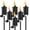 Black Torch, variant on Metal Citronella Torches, 6 Pack Torches Garden for Outside 60 inch Flickering Flame Citronella Outdoor Light Torch,Metal Torches for Outside, Camping Patio Pathway Table Torch(Jet Black)