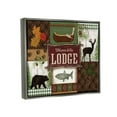 thumbnail image 3 of Welcome Lodge Plaid Wildlife Sign Animals & Insects Graphic Art Luster Gray Framed Art Print Wall Art, 3 of 6