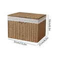 thumbnail image 3 of TFYZYY Rattan Storage Basket with Lid Stackable Woven Organizer Bin for Home, Bathroom, Closet, and Shelf Removable Fabric Liner and Decorative Design for Clutter-Free Living, 3 of 6