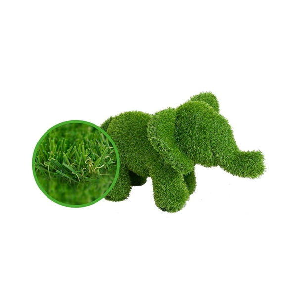 Universal Statues Standing Elephant Outdoor Garden Artificial Turf Topiary - 24"