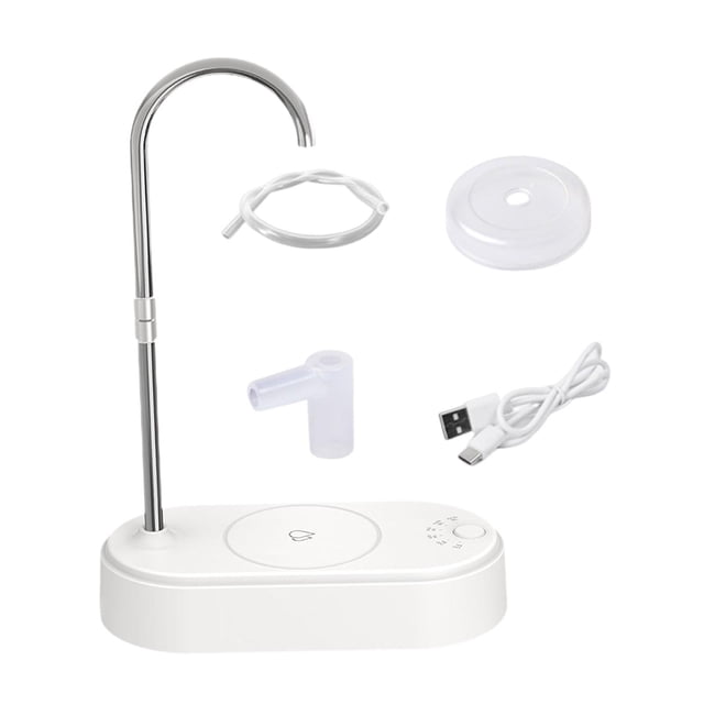 Dispensador de agua portátil pequeño, recargable, bomba de botella de agua, jarra de agua eléctrica Blanco