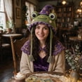 thumbnail image 5 of Hood Hat DIY Crochet Kit Adult Hand Knit Craft Supply Setm, Animal Hood Hat DIY Crochet Kit Beginner Hand Knitting Craft Supplies, DIY Craft Gift for Adults(Frog), 5 of 6