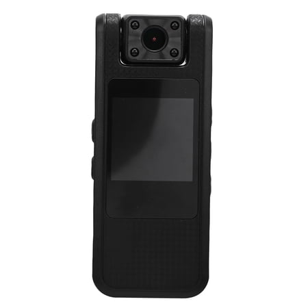 4K Body Worn Camera, 180° Rotatable Lens Law Enforcement Recorder with Back Clip, Portable Video Camera for Security, 1080P HD Night Vision