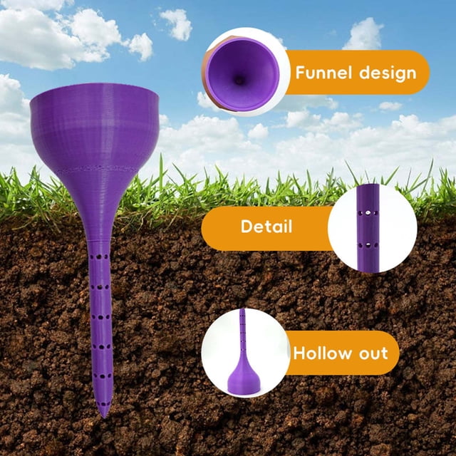 Embudo de Plástico para Riego de Plantas de Jardín, Cabezal de Goteo Práctico.