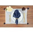 thumbnail image 4 of Bree Navy 100% Cotton Set of 6 Placemats 13" x 19", 4 of 5
