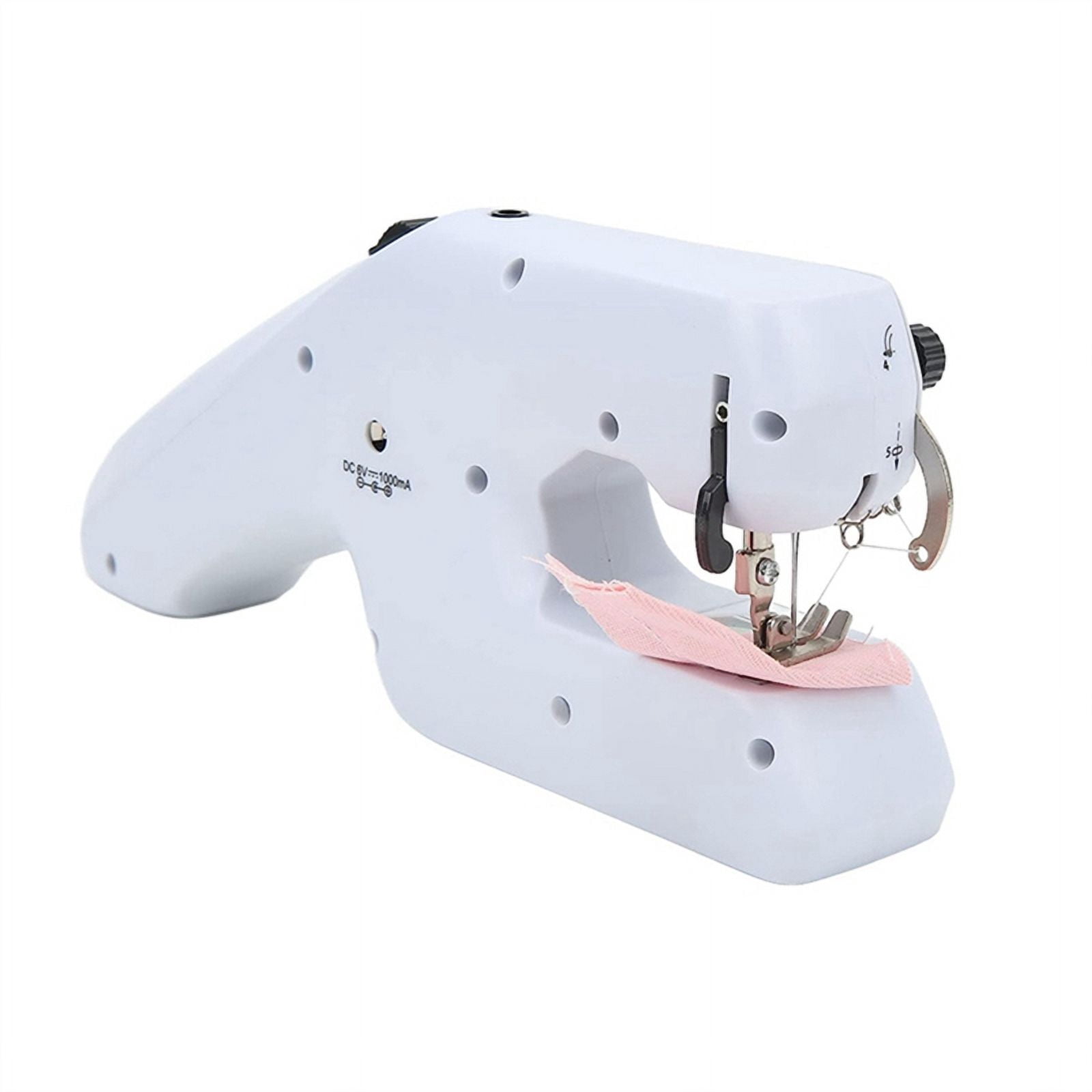 Automatic Handheld Sewing Machine, Mini Portable Sewing Machine Cordless Sewing Machine for Adult DIY Home Sewing Tool C,1 x host,White