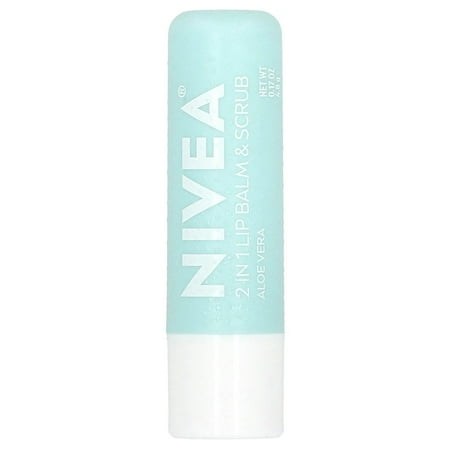 Nivea Caring Scrub, Super Soft Lips, Aloe Vera + Vitamin E, 0.17 oz (4.8 g)