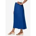 thumbnail image 3 of Jessica London Plus Size Stretch Denim Long Skirt, 3 of 3