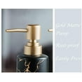 thumbnail image 5 of ABPETE Gold Soap Dispenser for Bathroom or Kitchen, Skinny Ceramic Lotion Bottle with Marble Pattern, Rust-Free Pump(Dark Green), 5 of 8