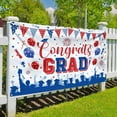 thumbnail image 2 of Red Blue And White Graduation Season Background Cloth Banner Graduation Decoration Background Cloth Photo Hanging Cloth Graduation Decoration Congratulation Banner, 2 of 9